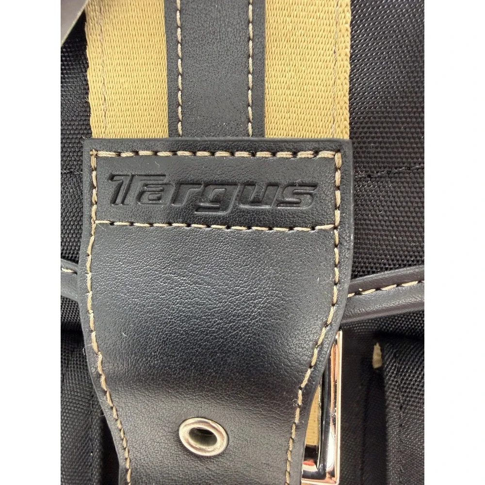 Targus Getta Women 15 Inch Laptop Backpack Black Tan Nylon Travel Bag New NWT